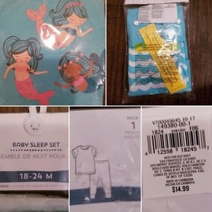 Short sleeve w/ pants old navy pajamas mermaids